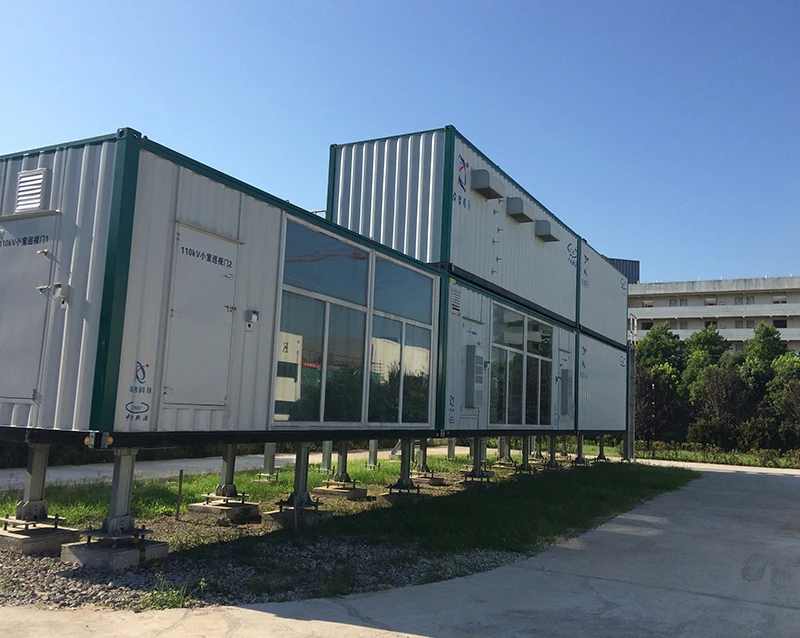 Cabine d'&eacute;quipement &eacute;lectrique pr&eacute;fabriqu&eacute;e &agrave; plusieurs &eacute;tages