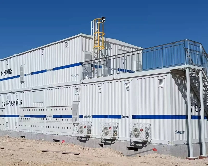 Cabine d'&eacute;quipement &eacute;lectrique pr&eacute;fabriqu&eacute;e &agrave; plusieurs &eacute;tages