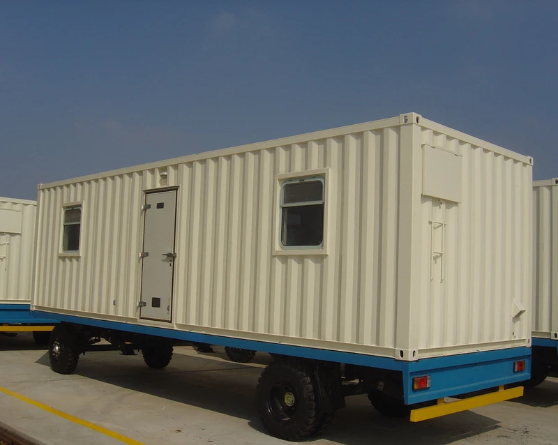 Cabine pr&eacute;fabriqu&eacute;e mont&eacute;e sur v&eacute;hicule