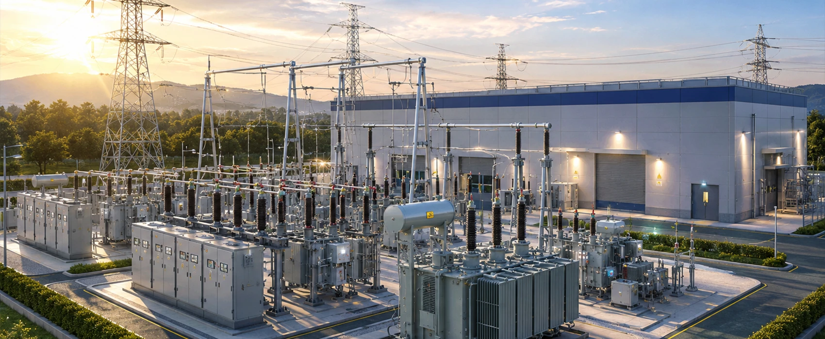 Projet de sous-station de 110&nbsp;kV de station d'&eacute;nergie int&eacute;gr&eacute;e du centre de donn&eacute;es de Qinhuai