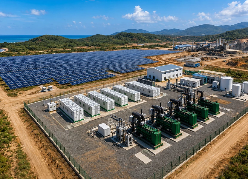 Ganfeng Lithium Sierra Leone Bombali Mine 2&nbsp;M TPA de centrale &eacute;lectrique hybride de stockage solaire