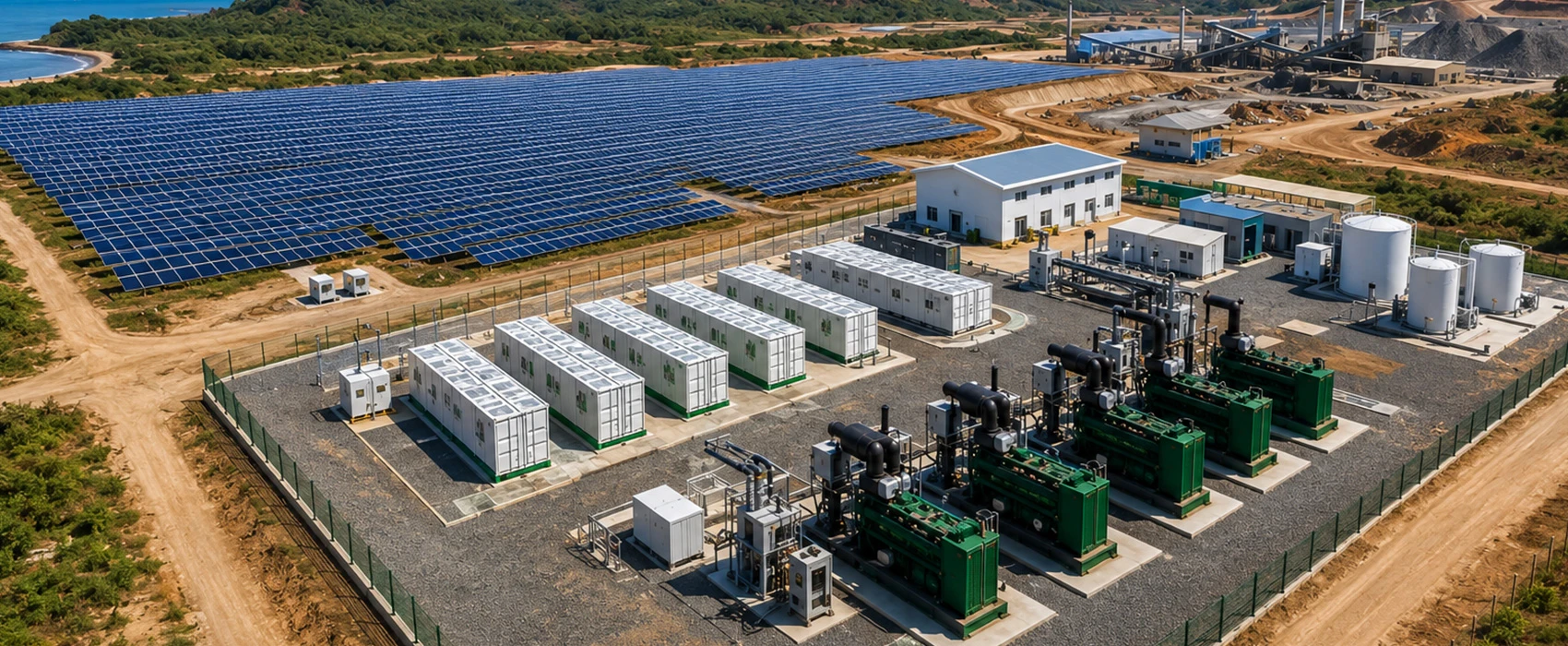 Ganfeng Lithium Sierra Leone Mine de Bombali Projet EPC de centrale hybride solaire-stockage-diesel TPA de 2&nbsp;M