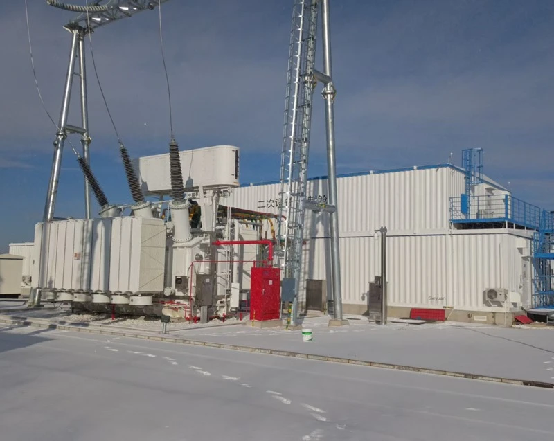 Cabine de sous-station pr&eacute;fabriqu&eacute;e int&eacute;gr&eacute;e
